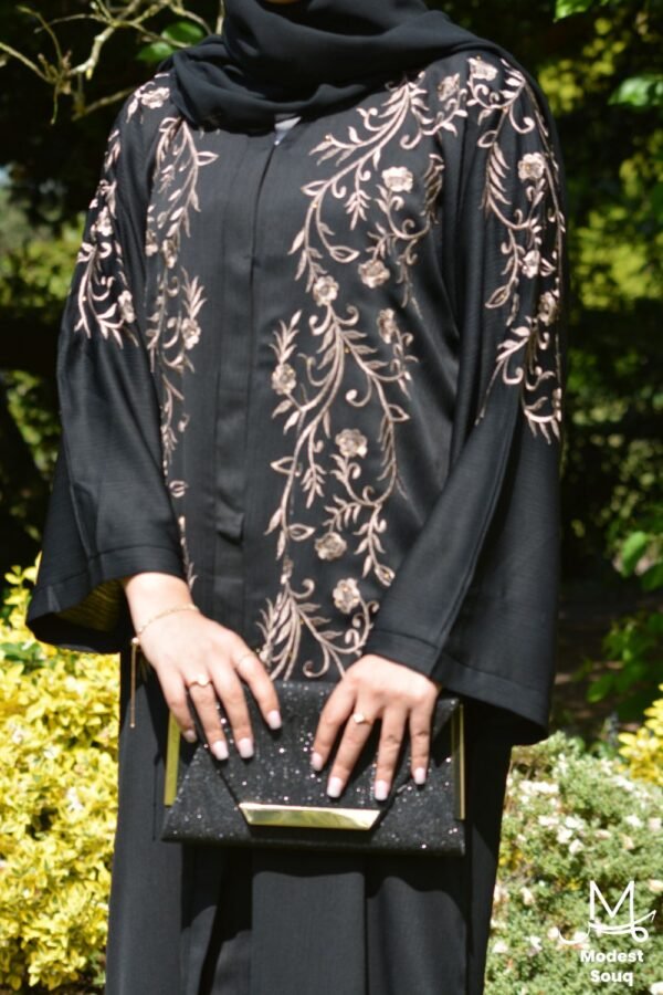black fancy abaya