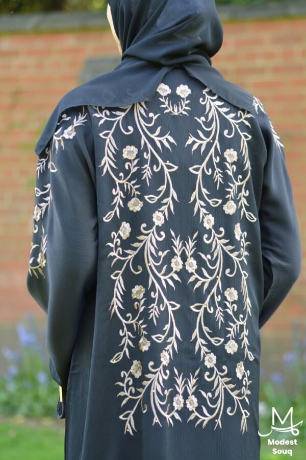 embellished black abaya