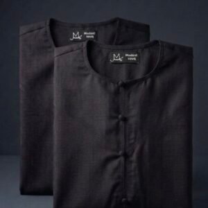 Black Emirati Thobe - Winter material