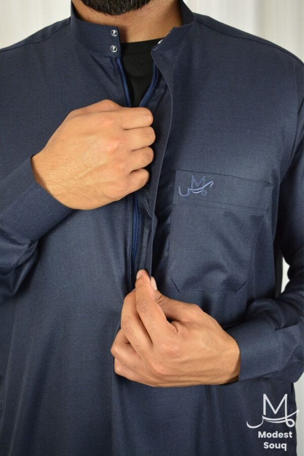 mens navy blue thobe