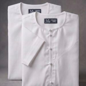 White Emirati Short Sleeve Thobe