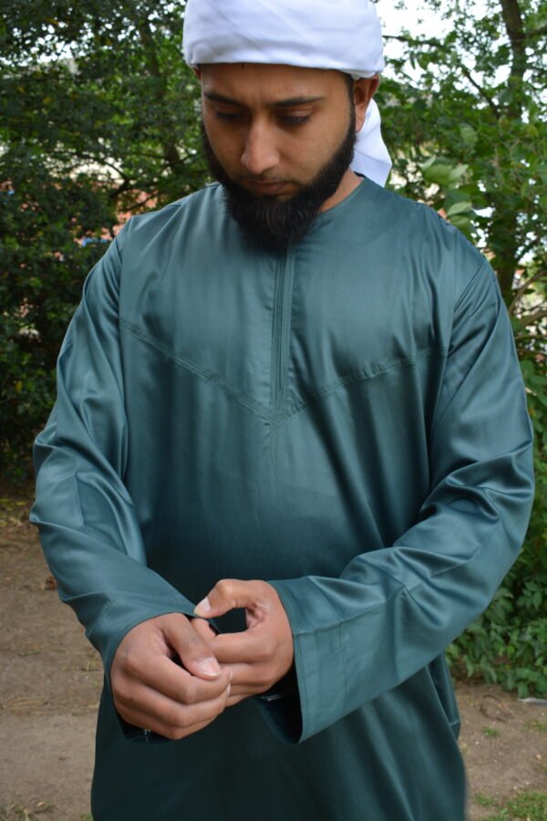Emirati Thobe - Dark Green - Image 2