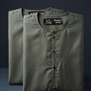 Green Emirati Thobe - Winter material