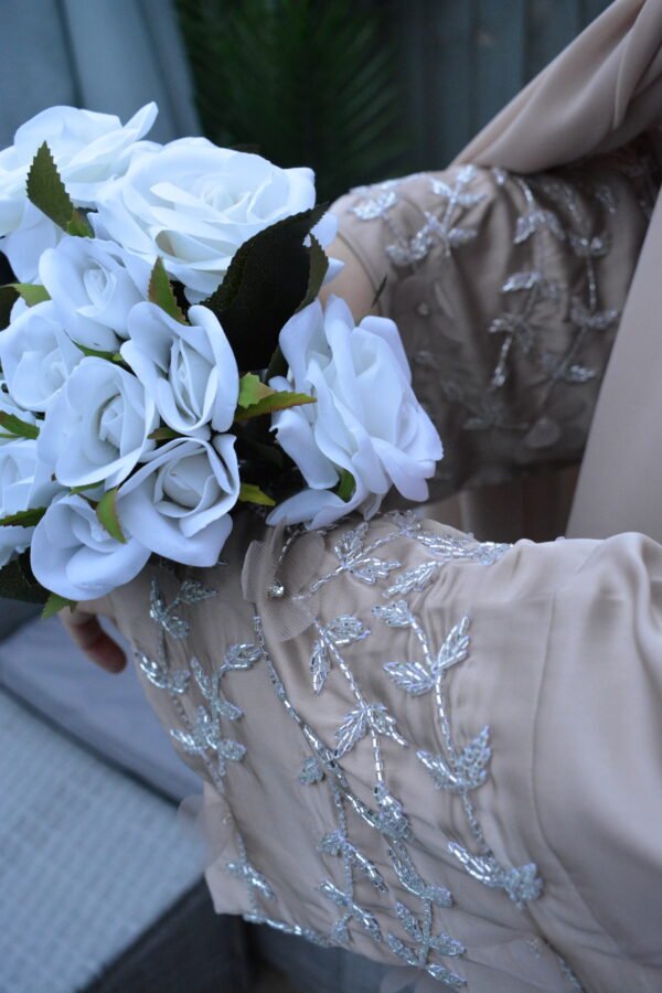 Zaheerah Blush Pink Abaya - Image 5