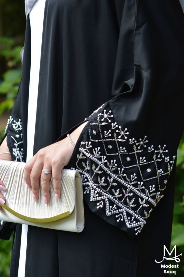 black embellished abaya