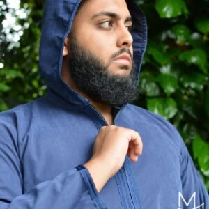 navy blue moroccan thobe