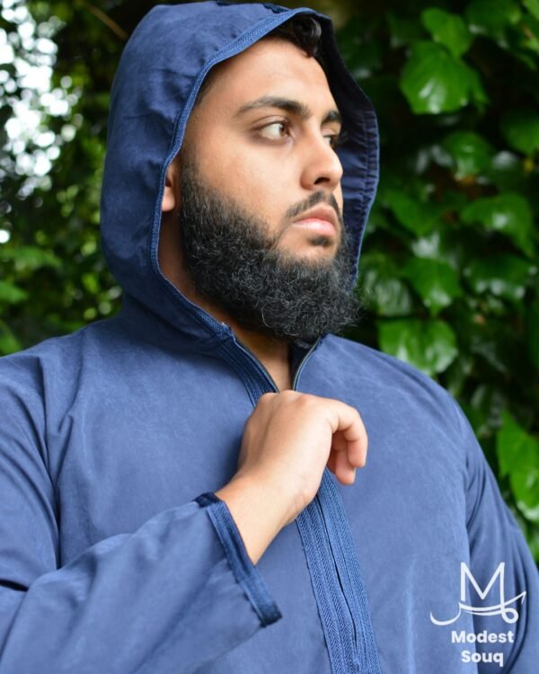 navy blue moroccan thobe