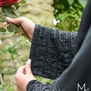 Sameerah – Black Beaded abaya