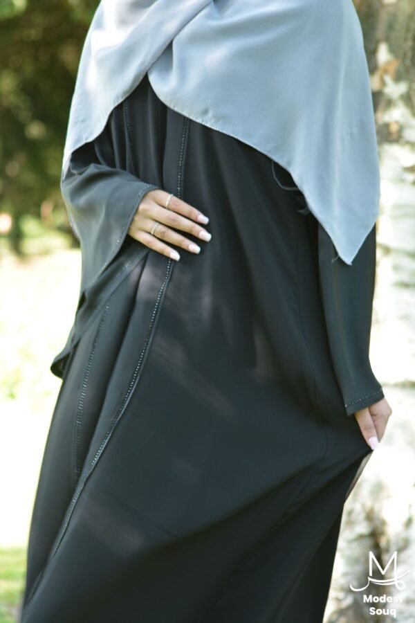 black floral abaya