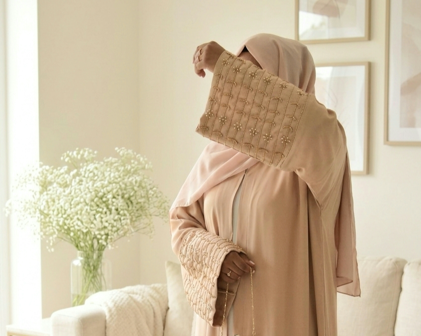 AMAAYSA - Peach Abaya - Image 2
