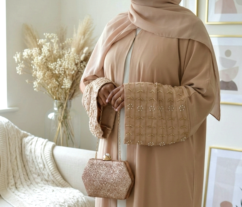 AMAAYSA - Peach Abaya
