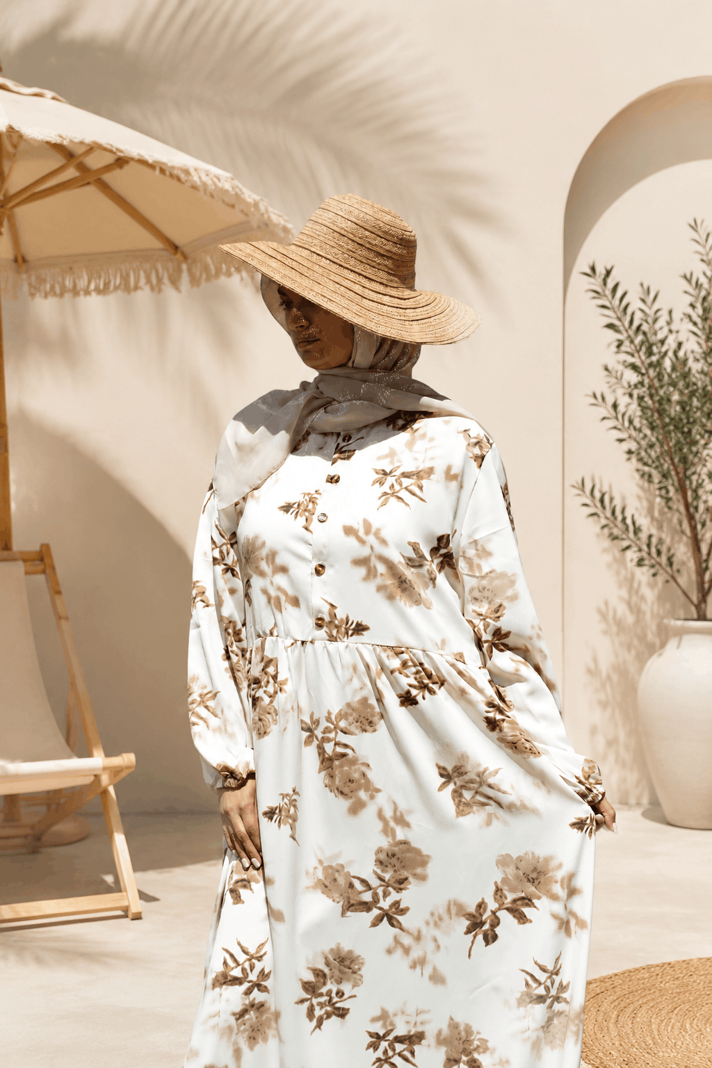 Yasmin Cream Maxi Dress