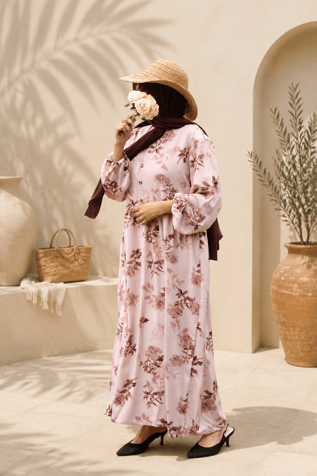 Yasmin Pink Maxi Dress