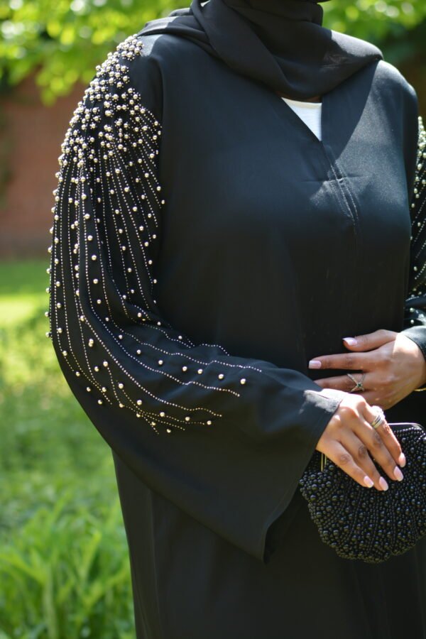 Aleenah Abaya - Silver - Image 2