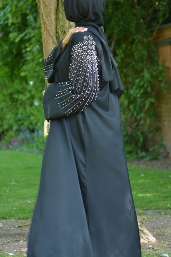 Aleenah Abaya - Silver - Image 4