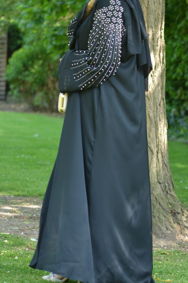 Aleenah Abaya - Silver - Image 3