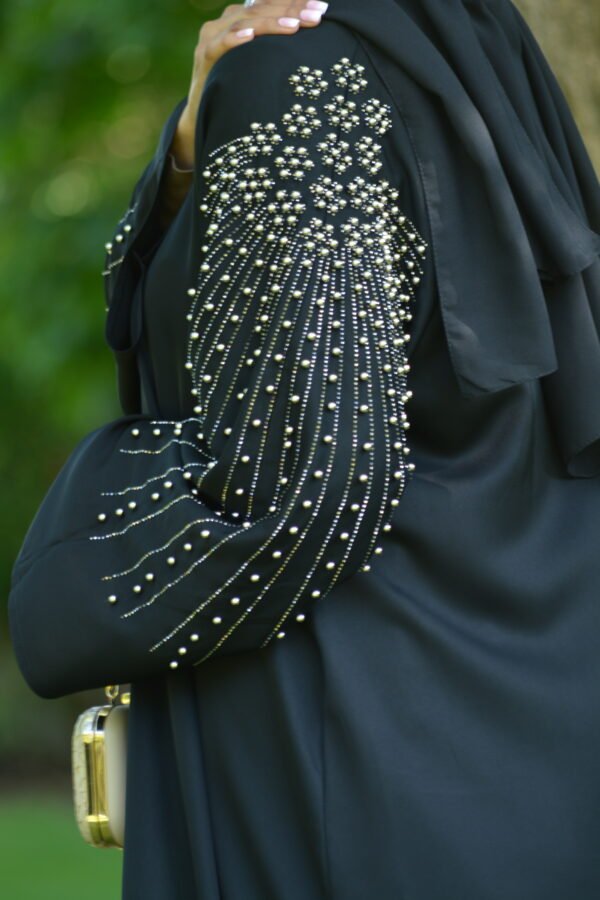 Aleenah Abaya - Silver - Image 5