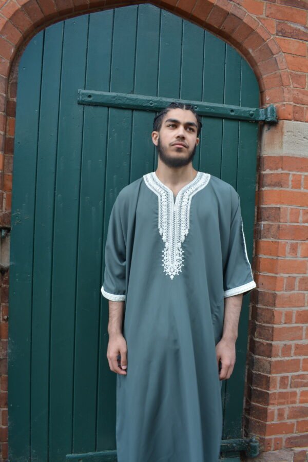Moroccan Thobe - Teal - Image 3