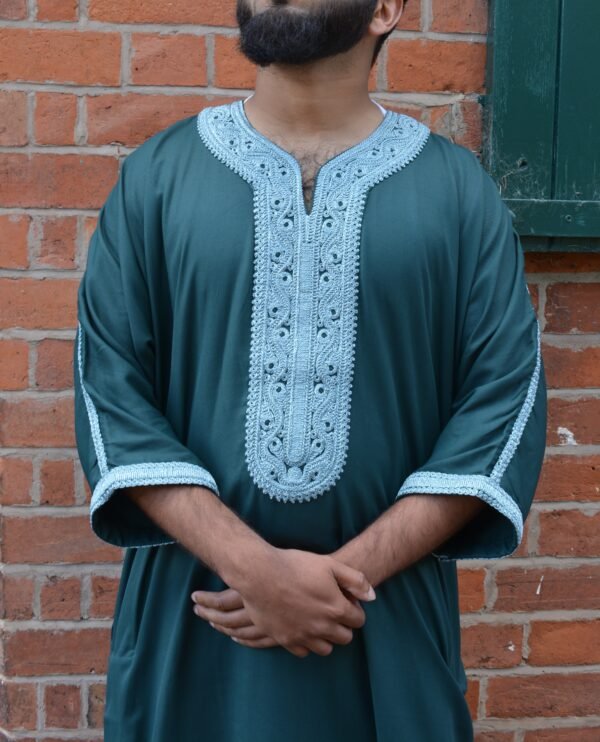 Moroccan Thobe - Emerald Green