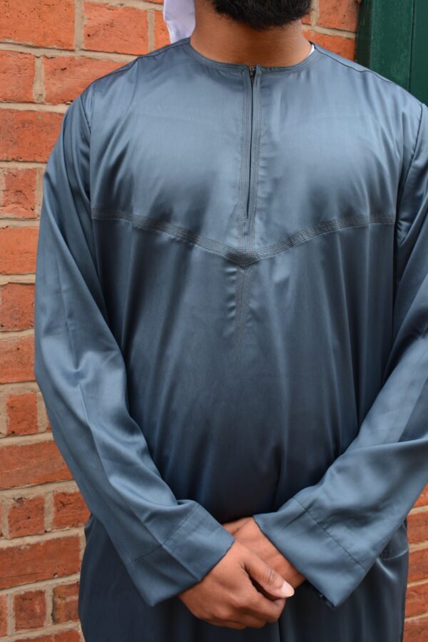 Emirati Thobe - Slate Blue - Image 3