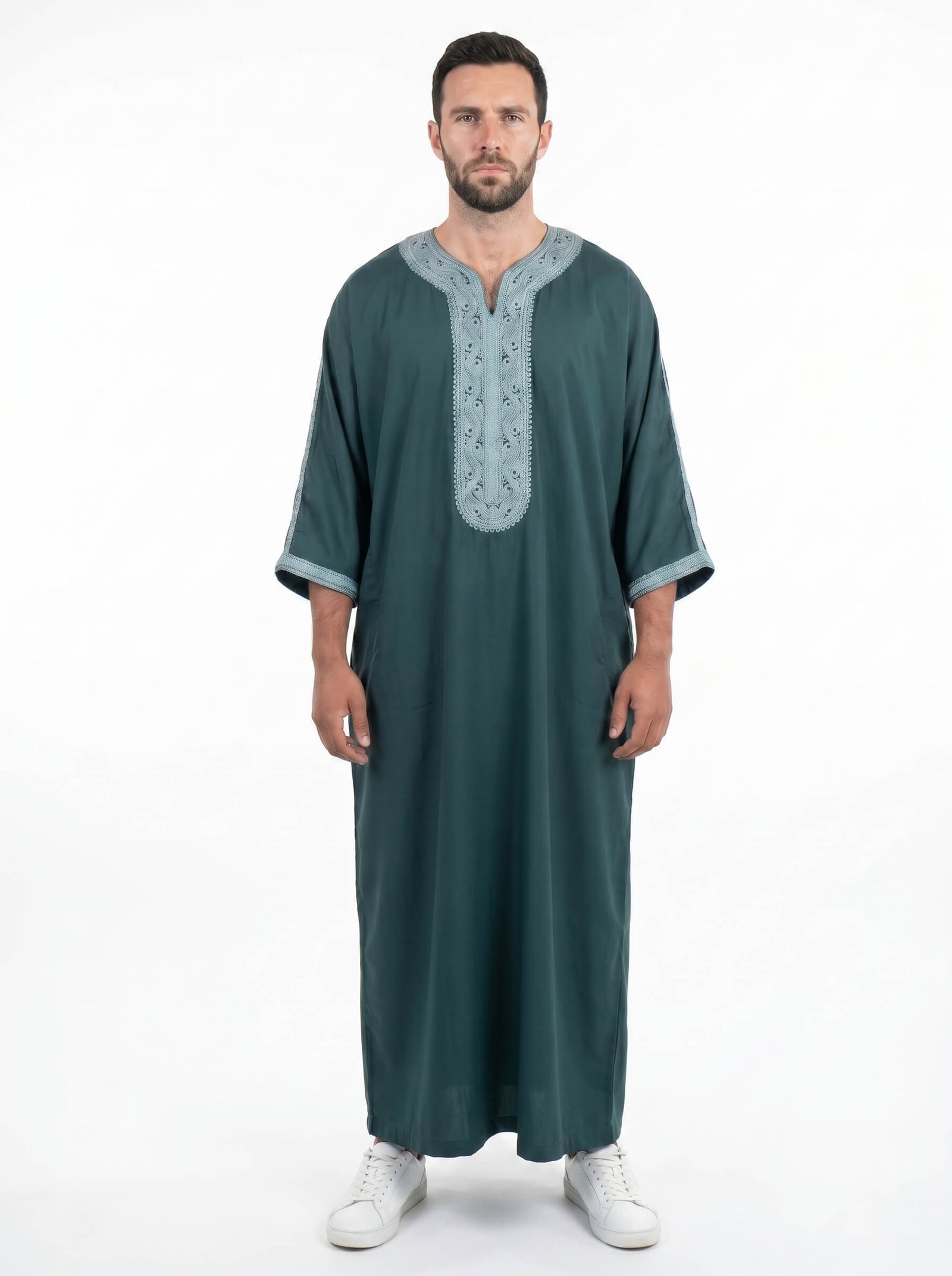 Moroccan Thobe – Emerald Green (1)