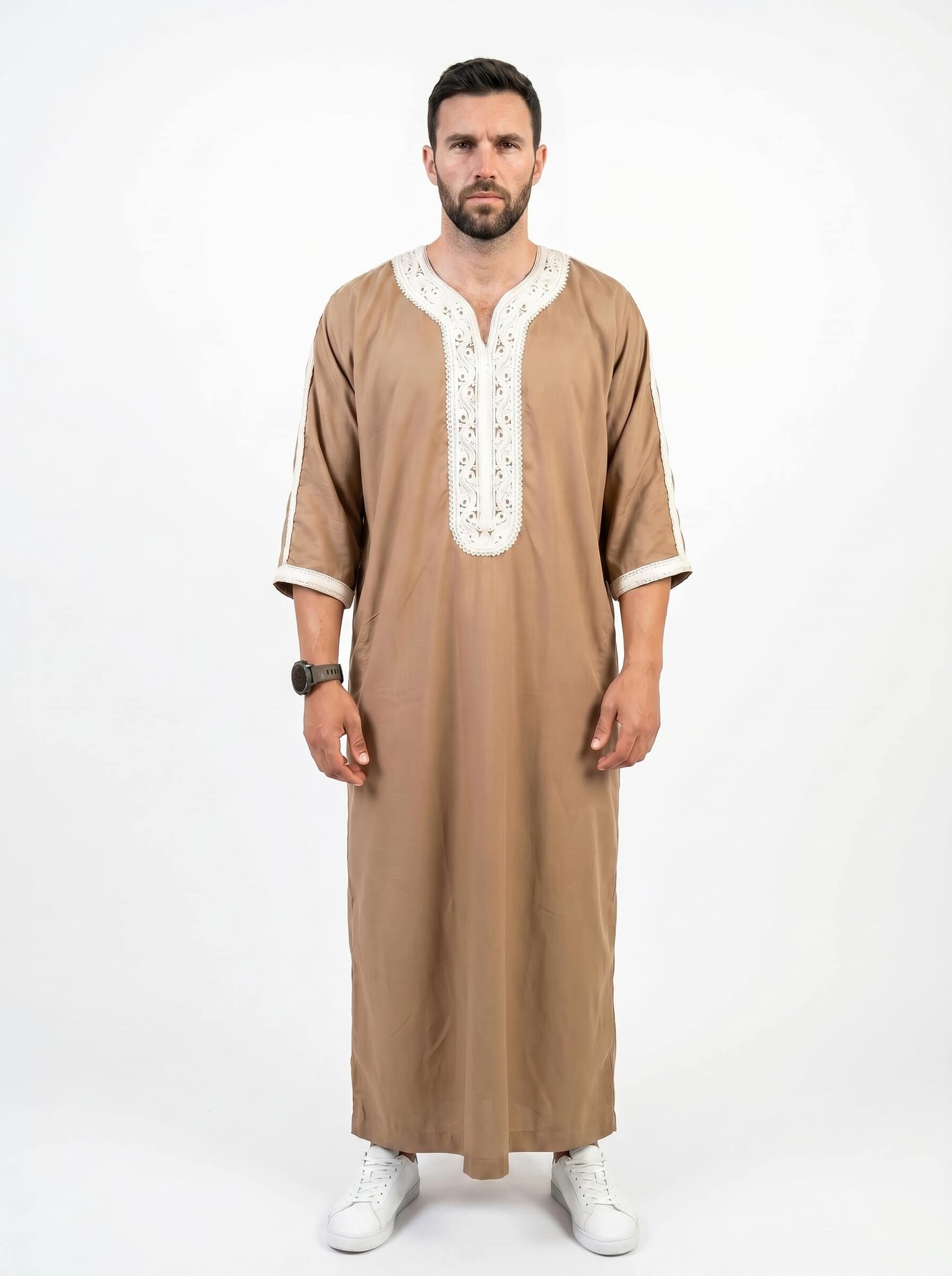 Moroccan Thobe – Tan (1)