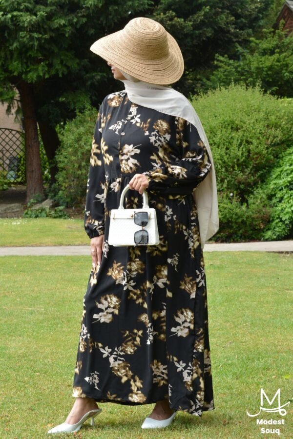 black maxi dress