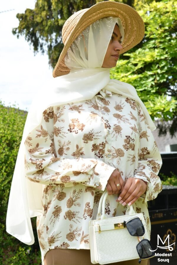 Reem - White & Brown Co Ord Set - Image 3