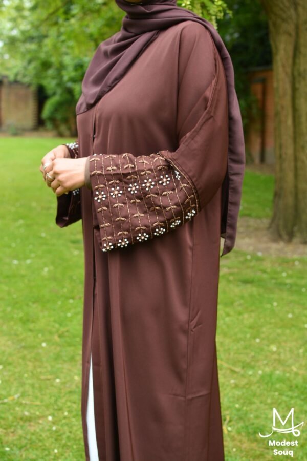 burgundy abaya