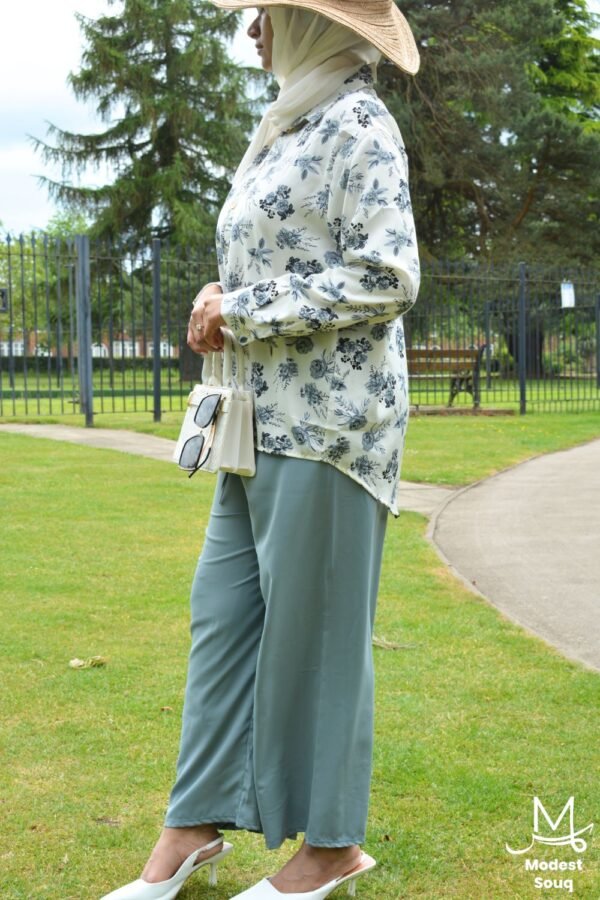 Reem - White & Blue Co Ord Set - Image 5