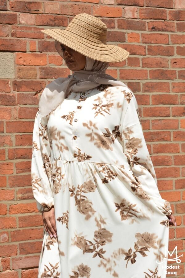 Yasmin Cream Maxi Dress - Image 2