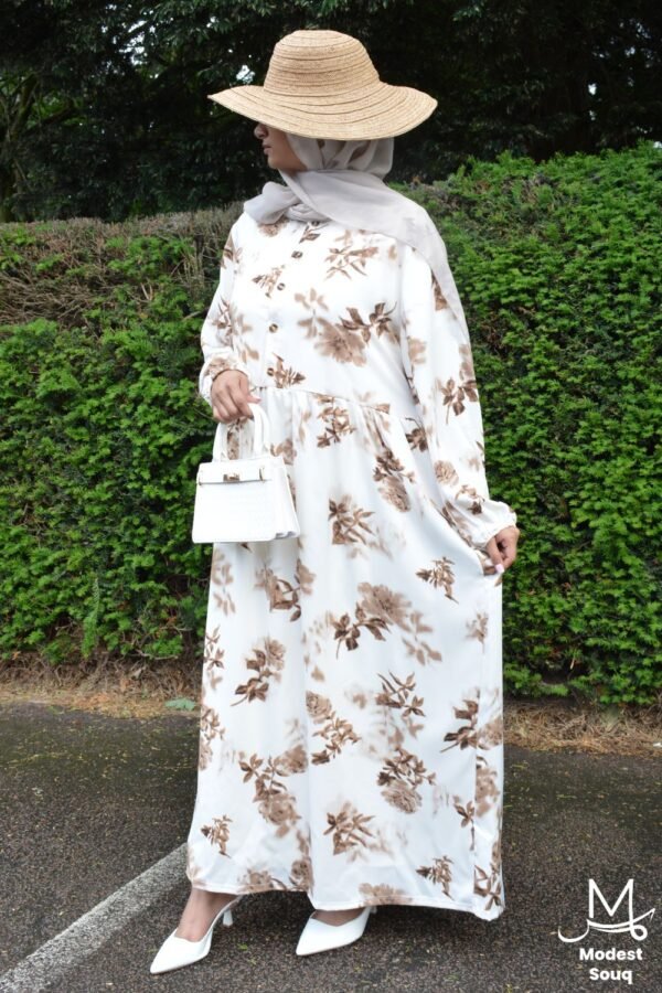 cream maxi dress
