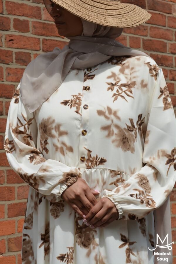 Yasmin Cream Maxi Dress - Image 3