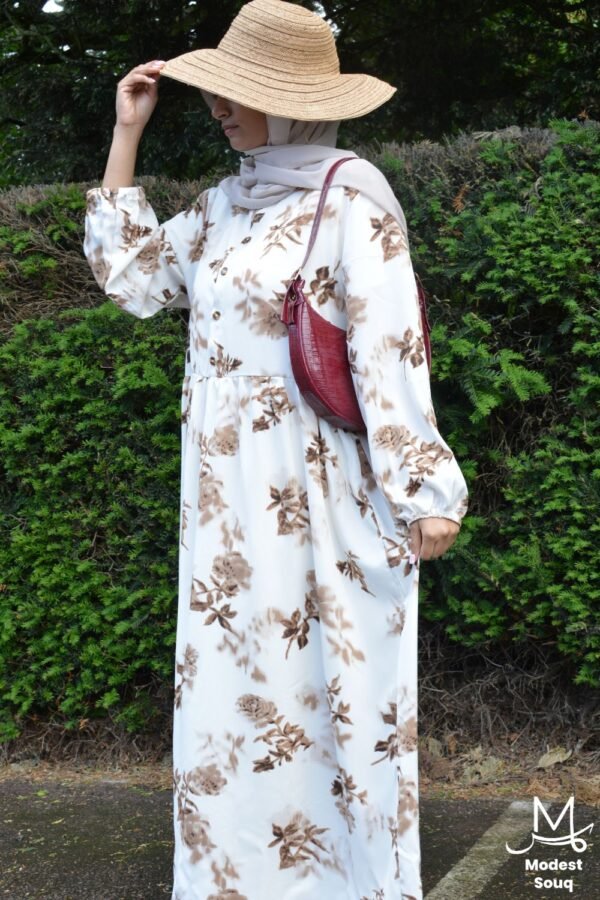 Yasmin Cream Maxi Dress - Image 4