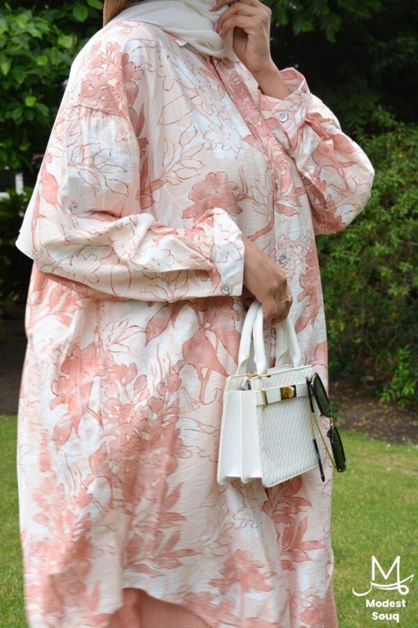 Yara -  Salmon Pink Co Ord Set - Image 2