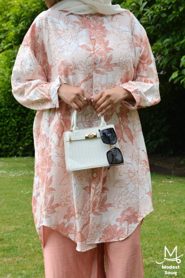 Yara -  Salmon Pink Co Ord Set - Image 5
