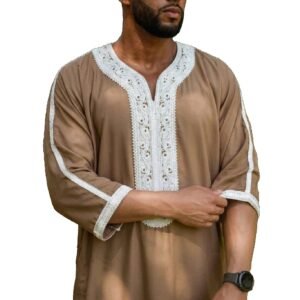 Moroccan Thobe - Tan