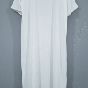 Abaya Slip Dress White - Plus size - Short Sleeves