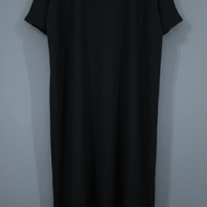 Abaya Slip Dress BLACK- Plus size - Short Sleeves