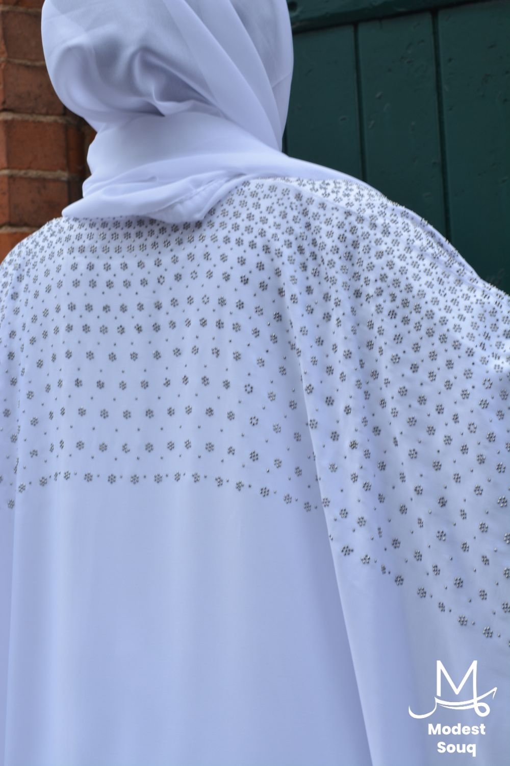 Rumaisa White Abaya - Image 3