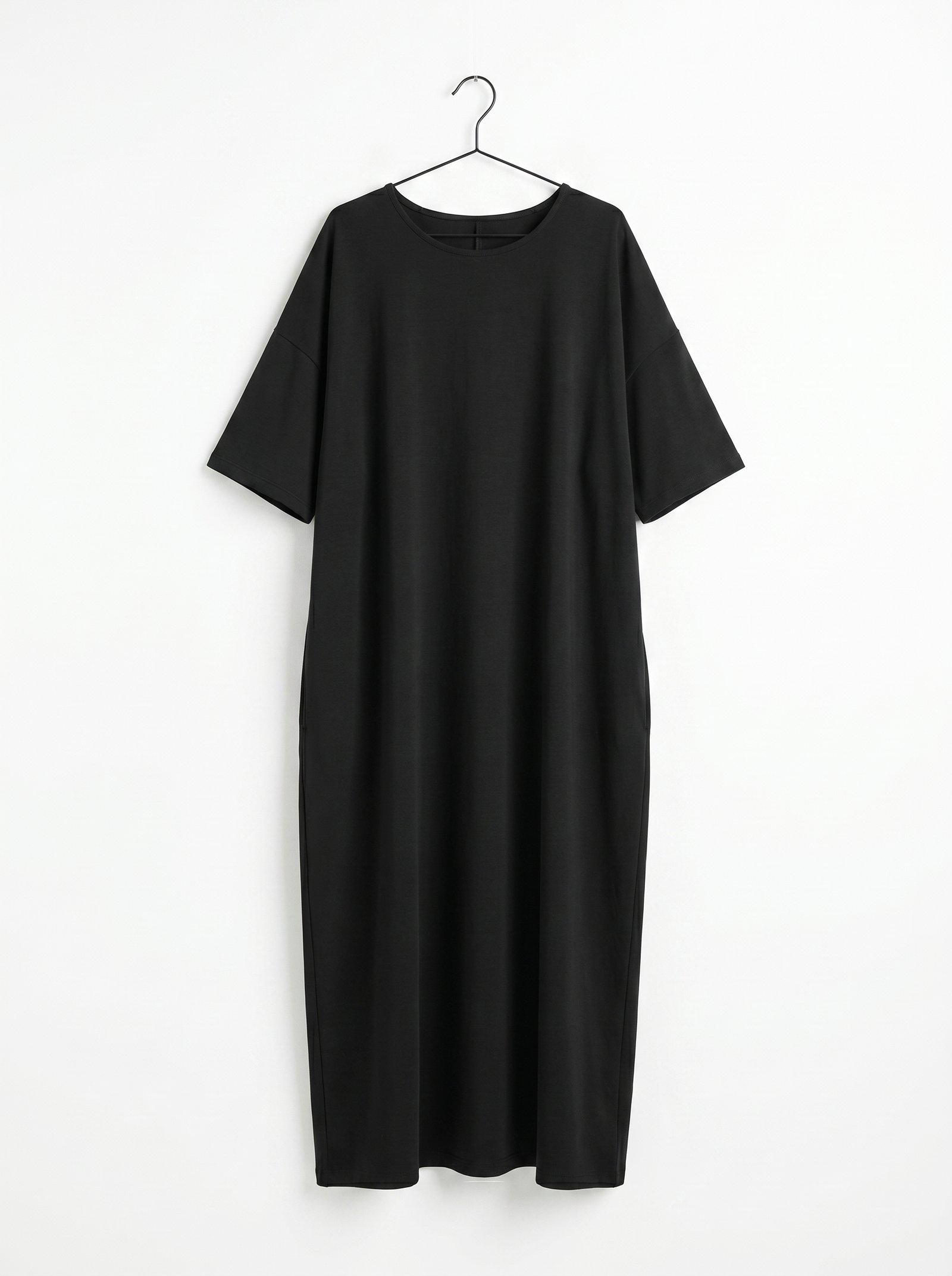 Abaya Slip Dress Standard size - BLACK Zoom material - Short Sleeves