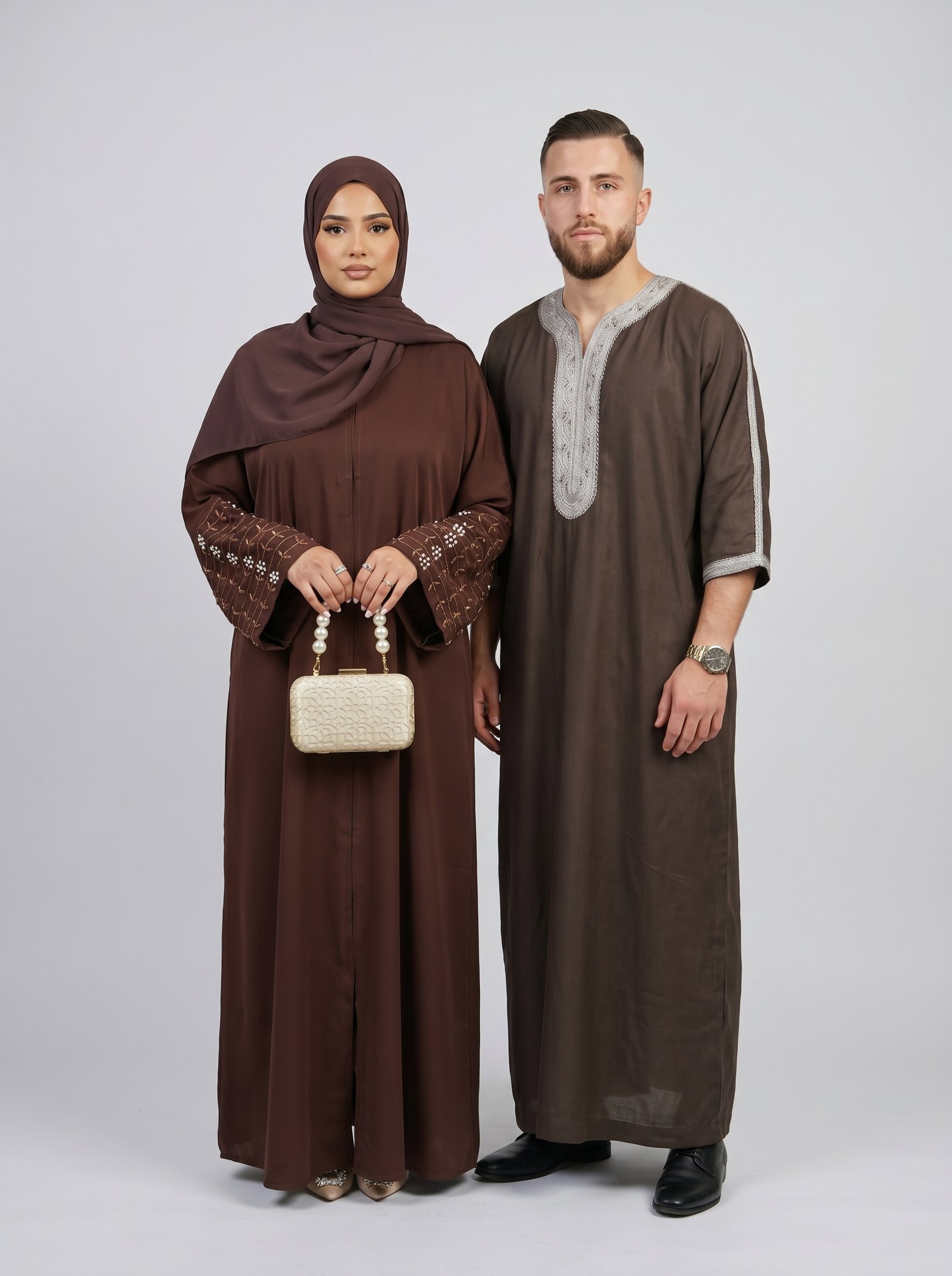 Couples Set Amaaysa Abaya and Moroccan Thobe set