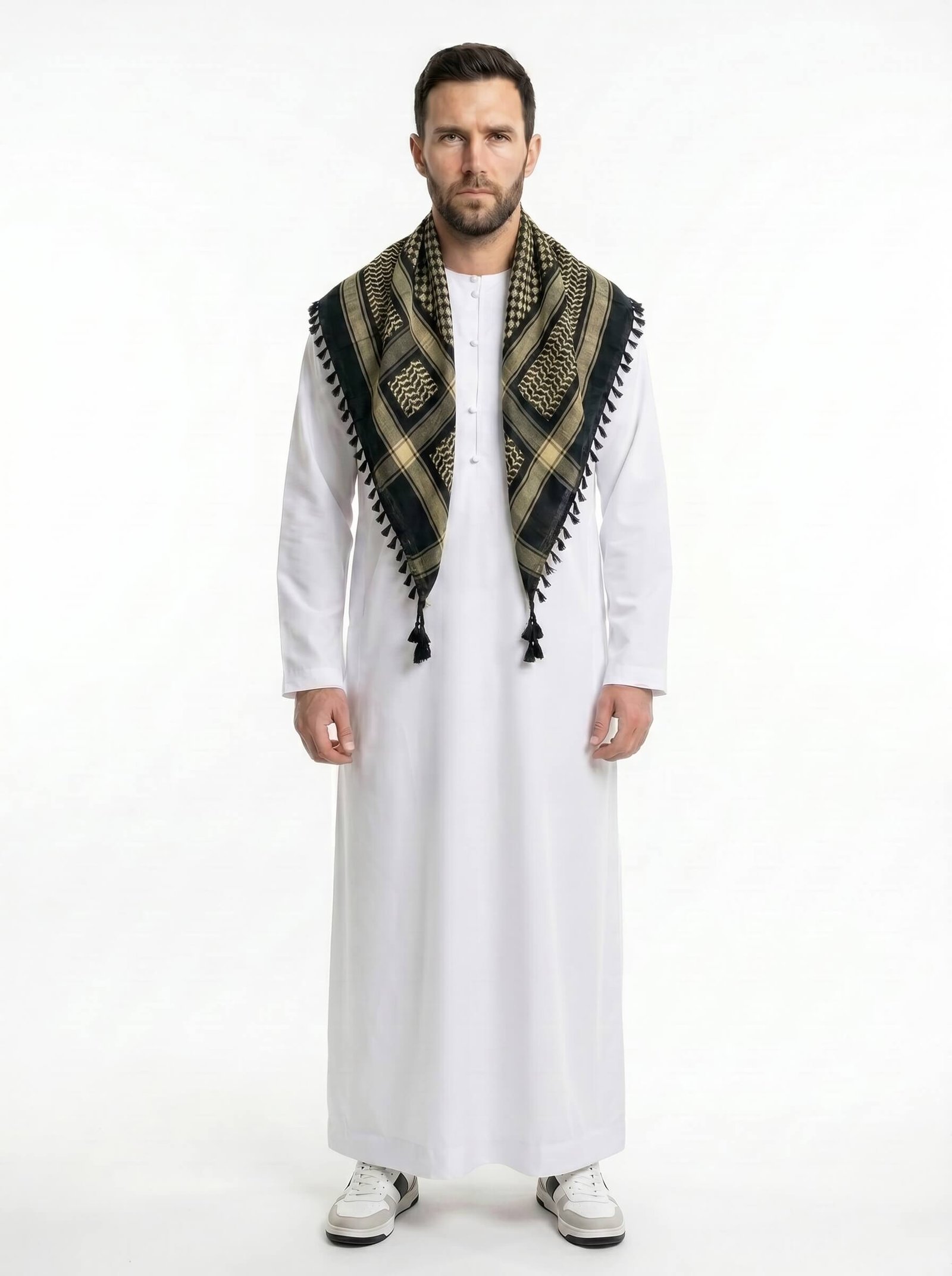 Shemagh Shawl Black & Gold (1)