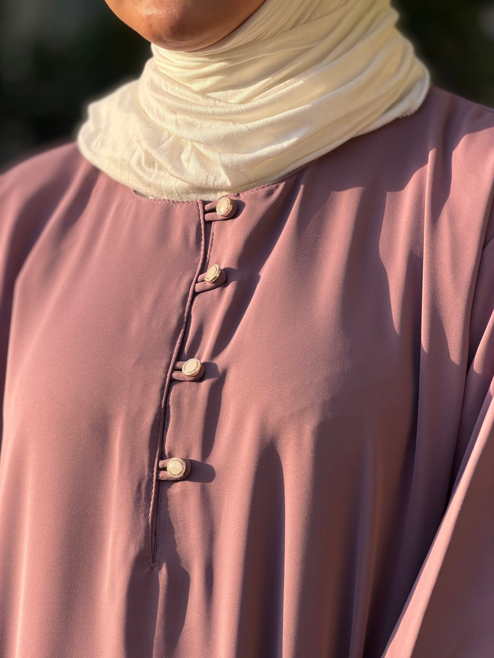 Purple Nursing Friendly Modest Dress - Image 3